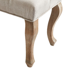 Natural Emile Large Button Tufted Ottoman